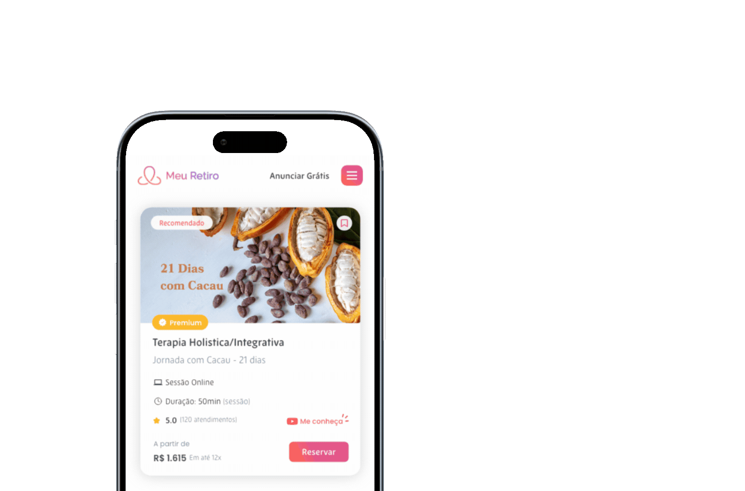 Demonstração do selo Me conheça no marketplace